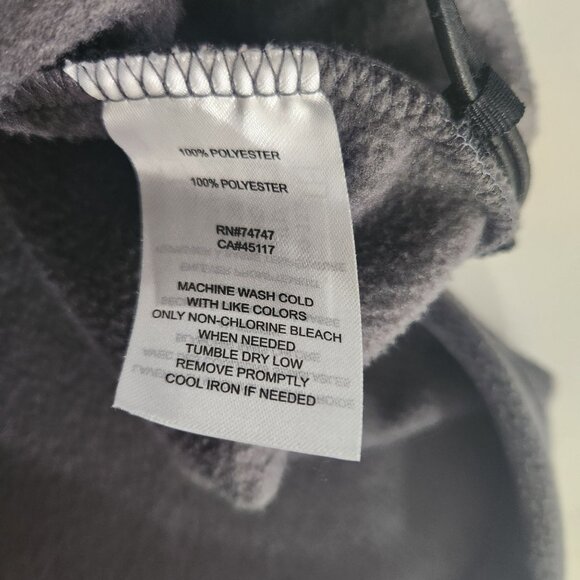 Bass Pro Shops Pullover Sweater Gray Quarter-Zip drawstring Long-Sleeve Fleece - Picture 6 of 9